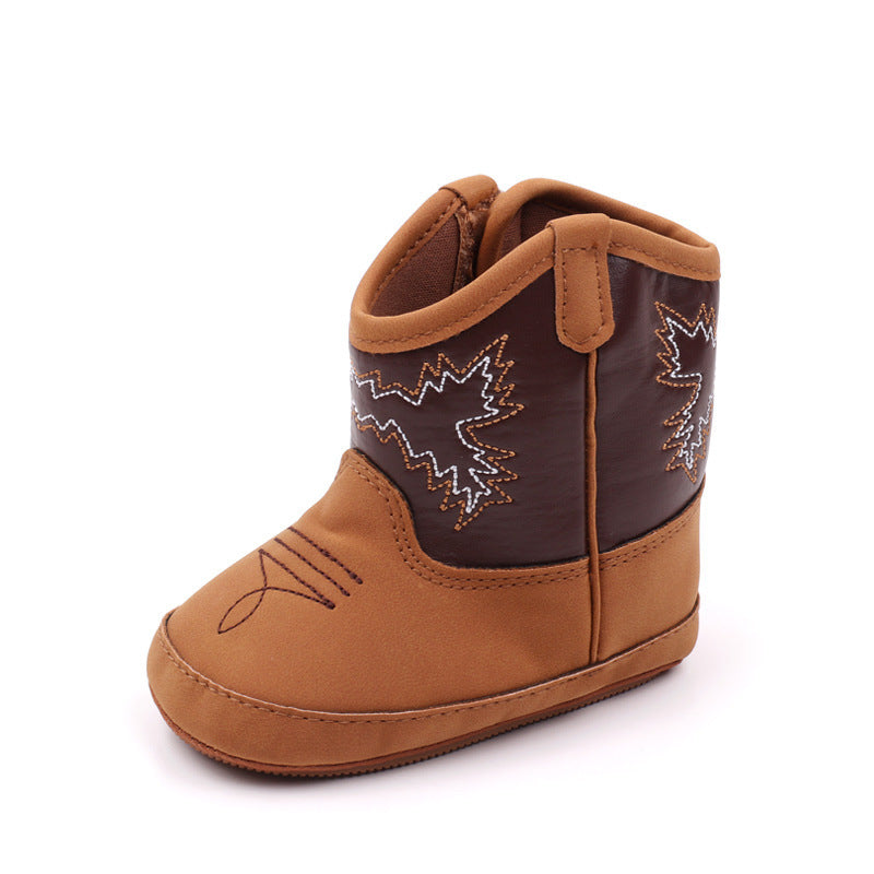0to12 Months Baby Boots Denim High PU Leather Boots
