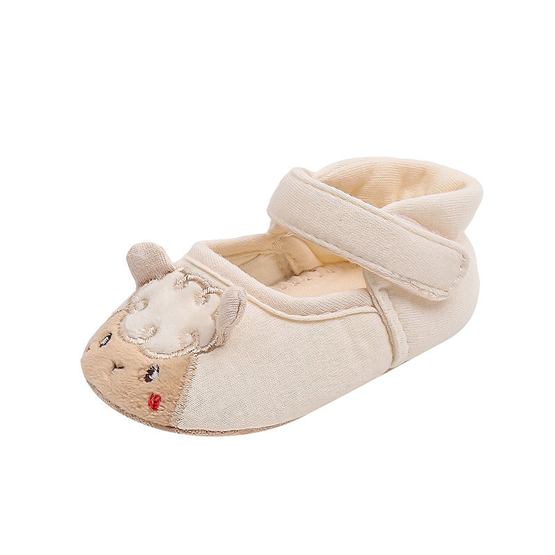Baby Cute Lamb Colored Cotton Pumps