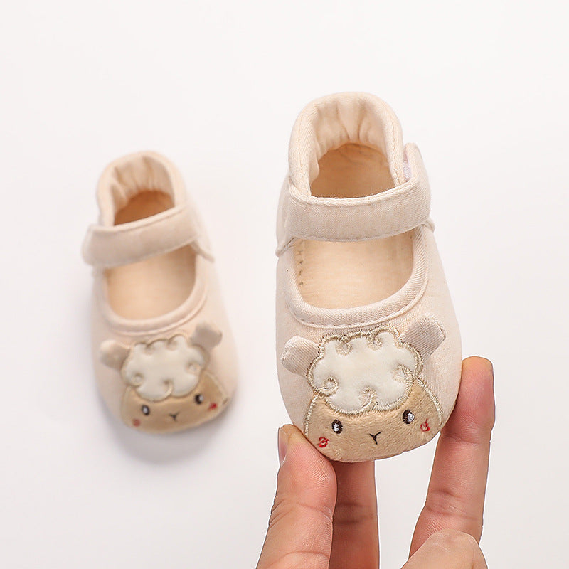 Baby Cute Lamb Colored Cotton Pumps
