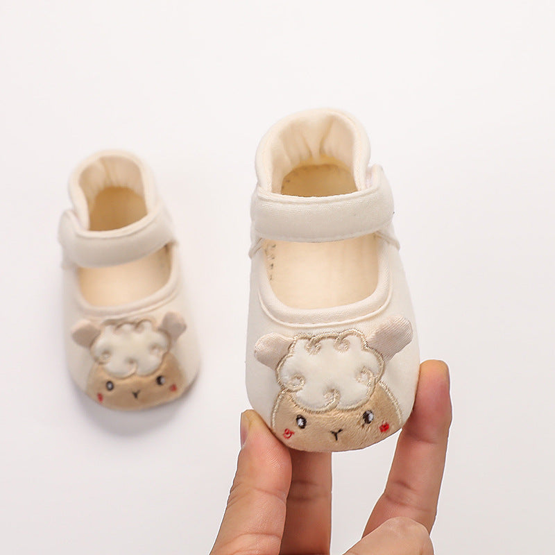 Baby Cute Lamb Colored Cotton Pumps