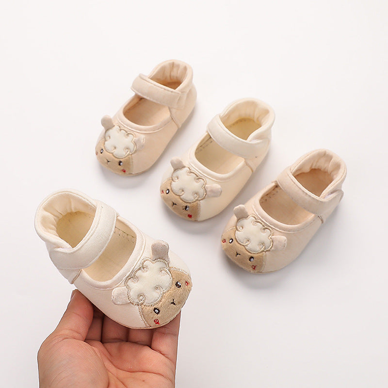 Baby Cute Lamb Colored Cotton Pumps