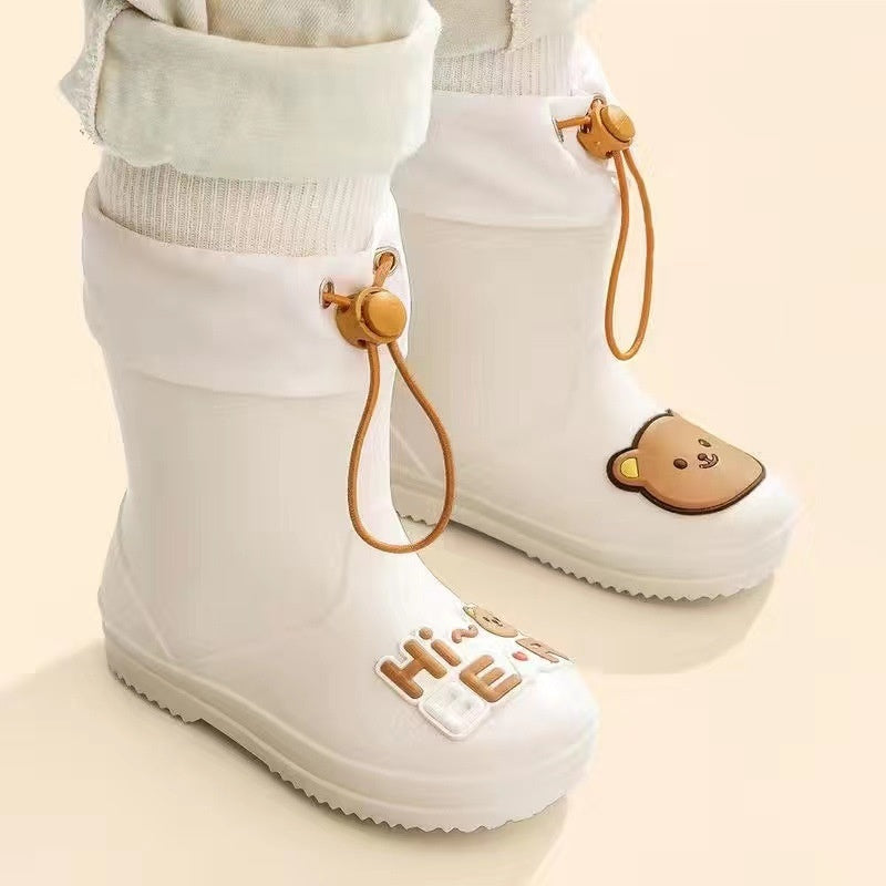Children's Non-slip Drawstring Waterproof Rain Boots