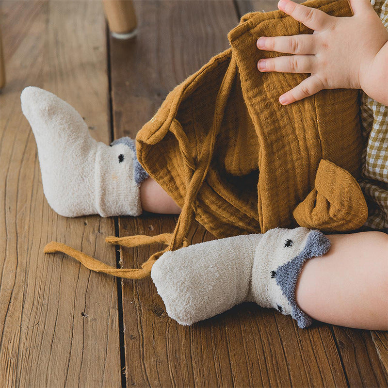 Baby Plus Fleece Indoor Home Shoes And Socks