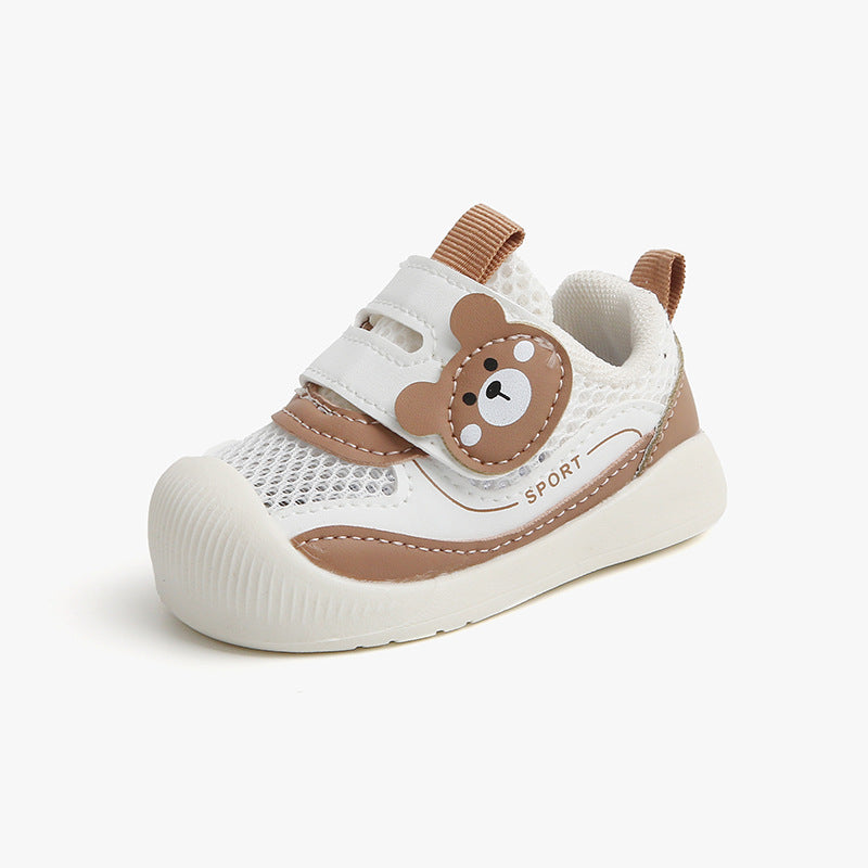 Hollow Transparent Net Soft Bottom 0-1-2 Years Old Cartoon Toddler Walking Shoes