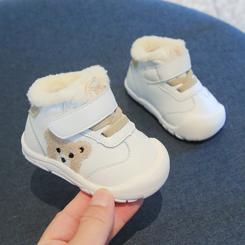 Baby Winter Cotton Shoes Two Cotton Cute Fleece Lined Cartoon