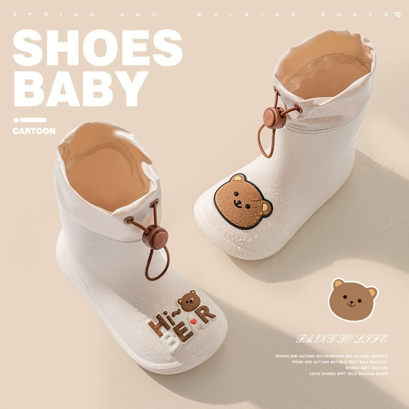 Children's Non-slip Drawstring Waterproof Rain Boots